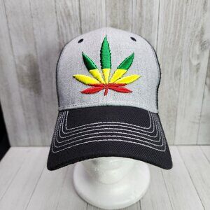 Big Bear Bud Weed Leaf Snapback Ball Cap Hat with Mesh Backing Original Tag